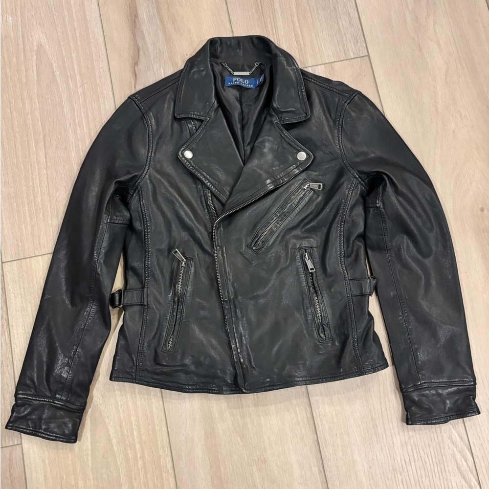 Amazing Polo by Ralph Lauren Leather Slim Fit Moto Jacket!! Sold out style! NWOT